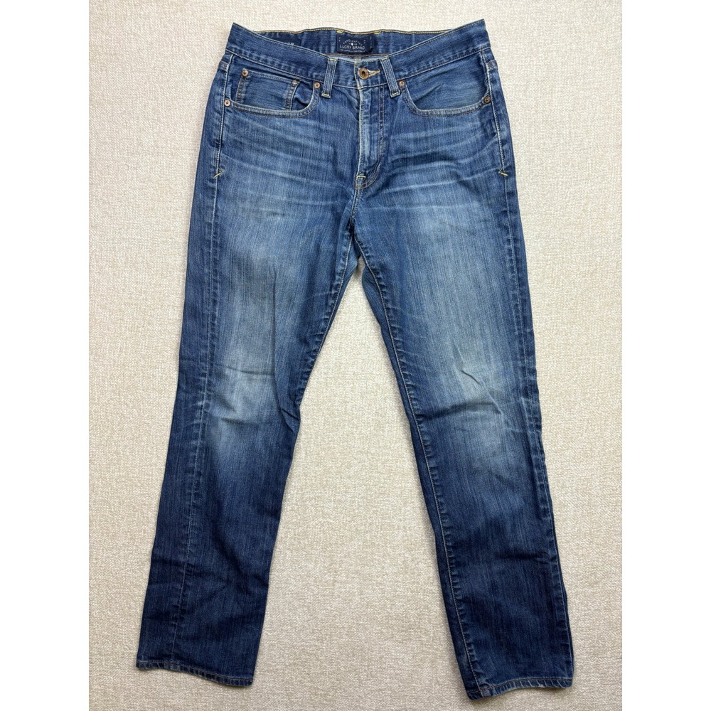 Lucky Brand 121 Heritage Slim Jeans Mens 31x30 Blue Denim Medium Wash 7M10931